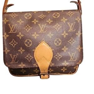 Vintage Louis Vuitton Monogram Canvas Cartouchire Bag Crossbody Shoulder Purse